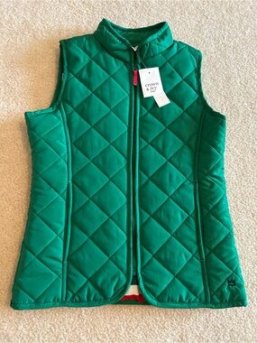 Crown & Ivy Kids Quilted Vest in Kelly Green Sz XL